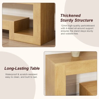 TV09 stand Thickened Sturdy Structure Wood TV09 Console Entertainment Center With LED Lights