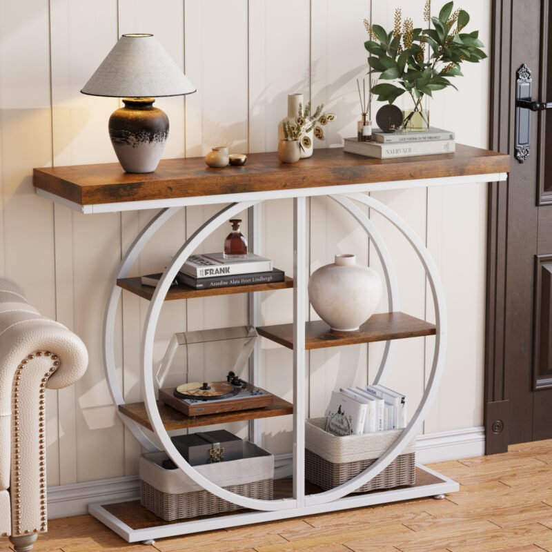 001 Modern Round Frame Console Table