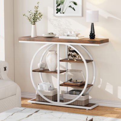 002 Modern Round Frame Console Table