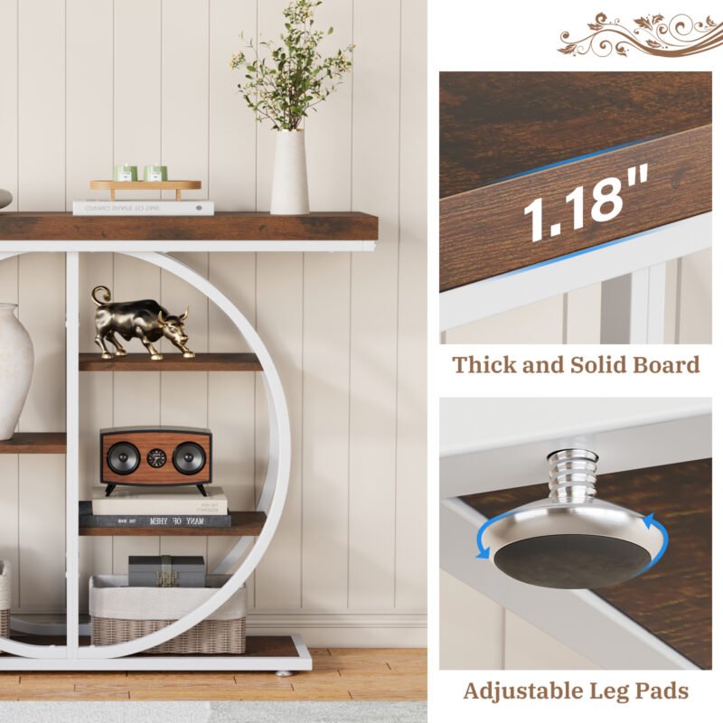 005 Modern Round Frame Console Table