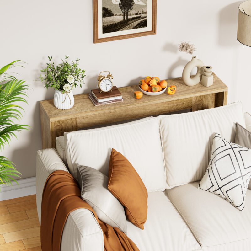 4 All-Wood Narrow Sofa Table for Entryway & Living Room