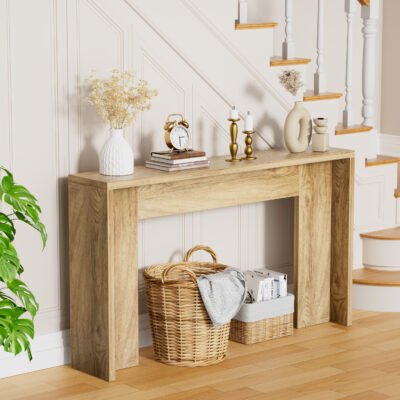 6 All-Wood Narrow Sofa Table for Entryway & Living Room