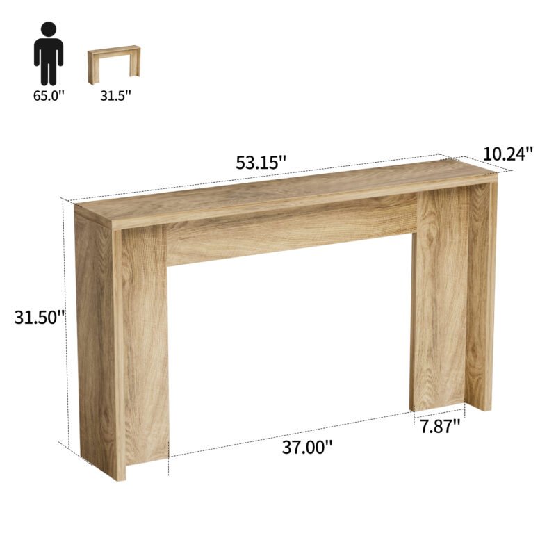 7 All-Wood Narrow Sofa Table for Entryway & Living Room